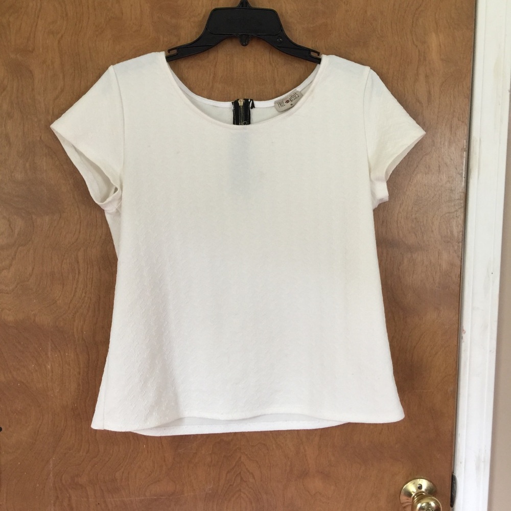 Textured White Blouse